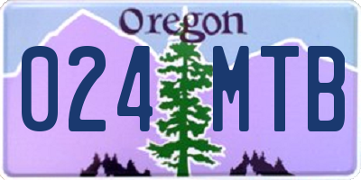 OR license plate 024MTB