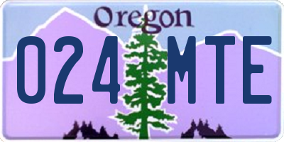 OR license plate 024MTE