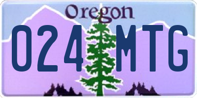 OR license plate 024MTG