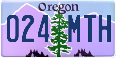 OR license plate 024MTH