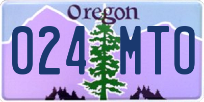 OR license plate 024MTO