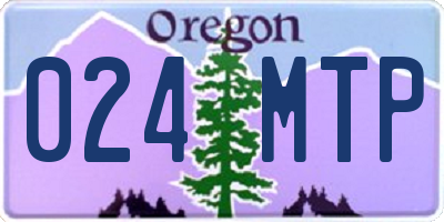 OR license plate 024MTP