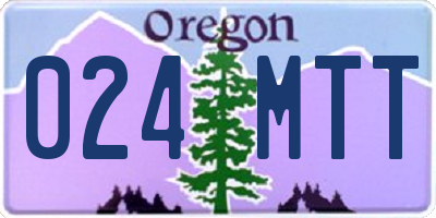 OR license plate 024MTT