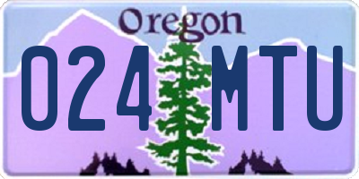 OR license plate 024MTU