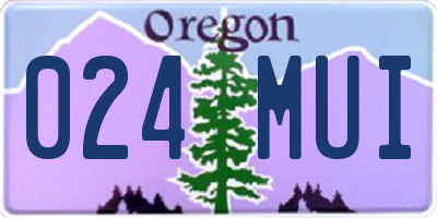 OR license plate 024MUI