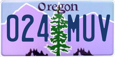 OR license plate 024MUV
