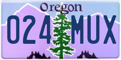 OR license plate 024MUX