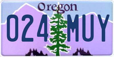OR license plate 024MUY