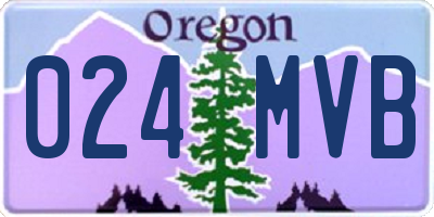 OR license plate 024MVB