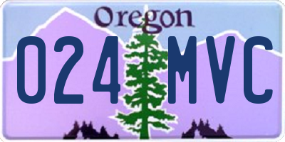 OR license plate 024MVC