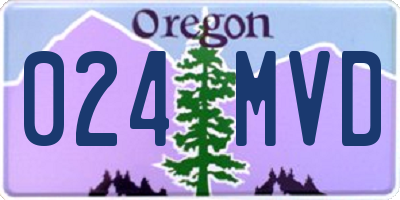 OR license plate 024MVD