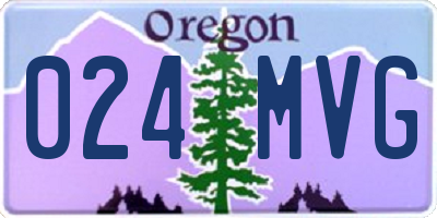 OR license plate 024MVG