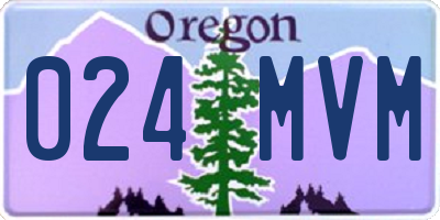 OR license plate 024MVM