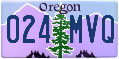 OR license plate 024MVQ