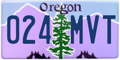 OR license plate 024MVT