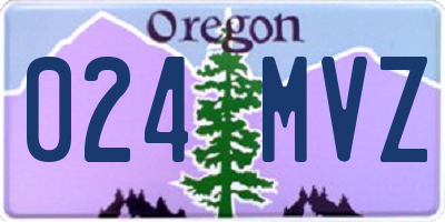 OR license plate 024MVZ