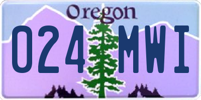 OR license plate 024MWI