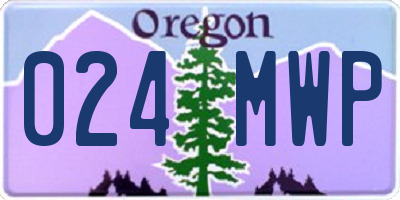 OR license plate 024MWP