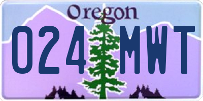 OR license plate 024MWT