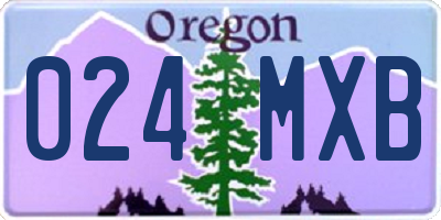 OR license plate 024MXB