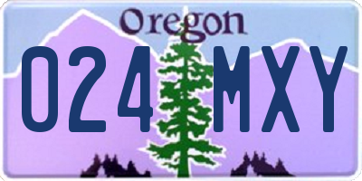 OR license plate 024MXY