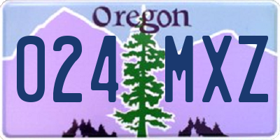 OR license plate 024MXZ