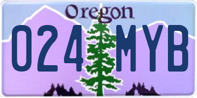 OR license plate 024MYB