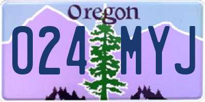OR license plate 024MYJ