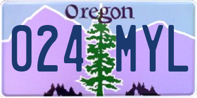 OR license plate 024MYL