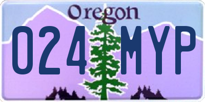 OR license plate 024MYP