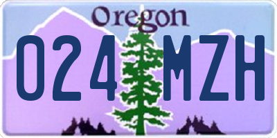 OR license plate 024MZH