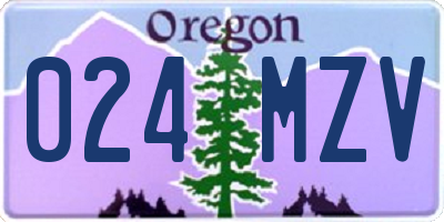 OR license plate 024MZV