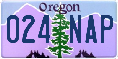 OR license plate 024NAP