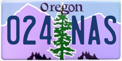 OR license plate 024NAS