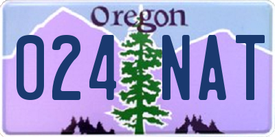 OR license plate 024NAT