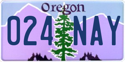 OR license plate 024NAY
