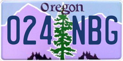 OR license plate 024NBG