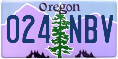 OR license plate 024NBV
