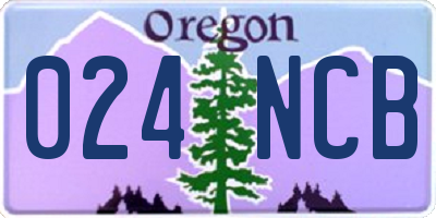 OR license plate 024NCB