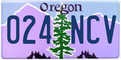 OR license plate 024NCV