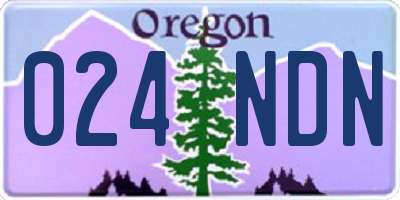 OR license plate 024NDN
