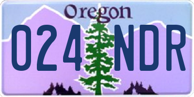 OR license plate 024NDR