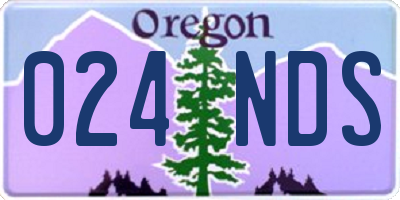 OR license plate 024NDS