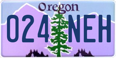 OR license plate 024NEH