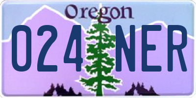 OR license plate 024NER