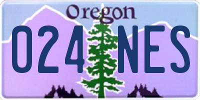 OR license plate 024NES