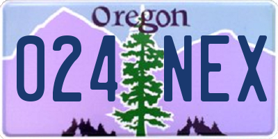 OR license plate 024NEX