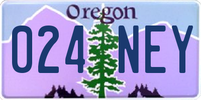 OR license plate 024NEY