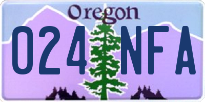OR license plate 024NFA