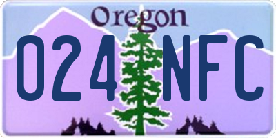 OR license plate 024NFC